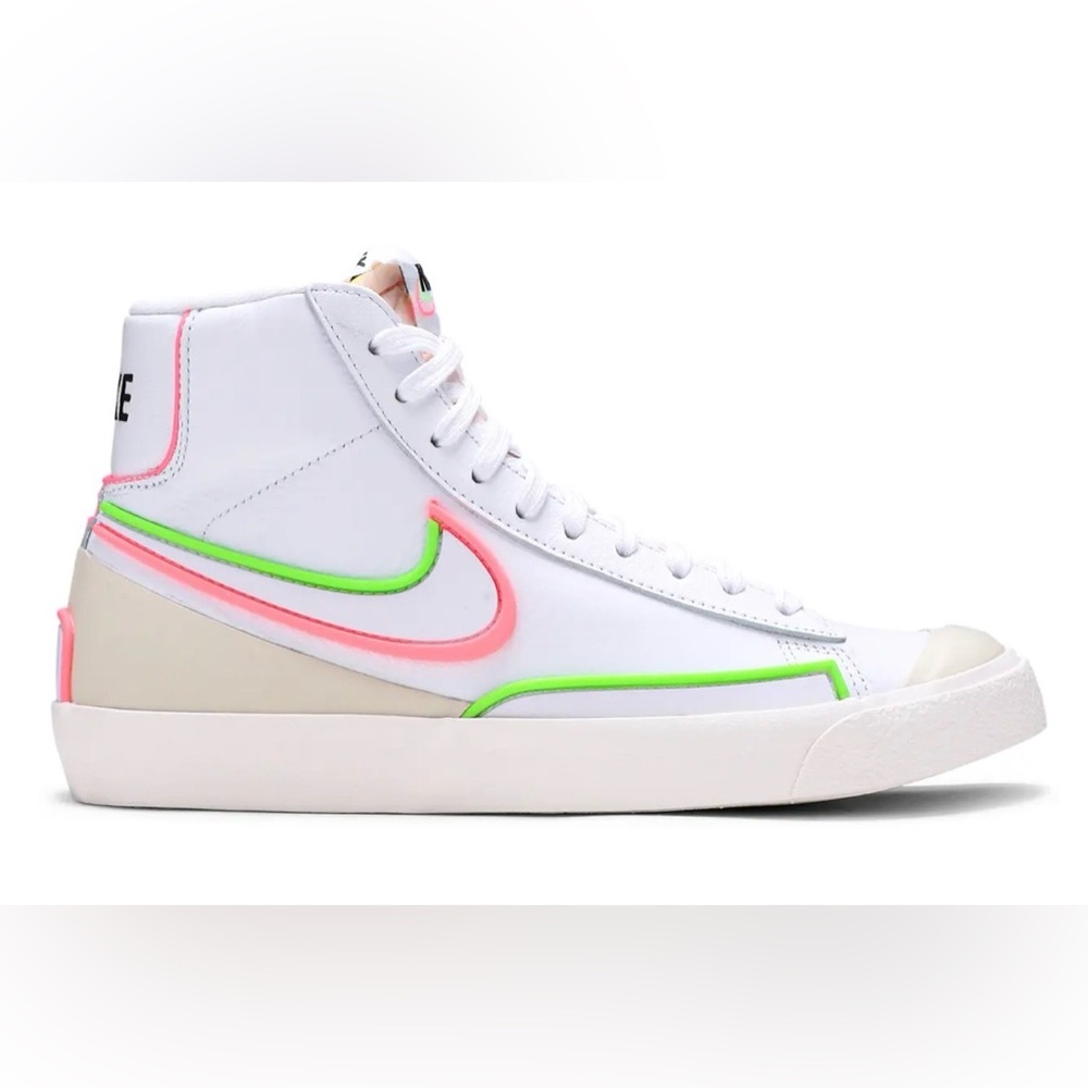 Nike Womens 9 Blazers Mid’ 77 Infinite Watermelon Sneakers Sporty Streetwear